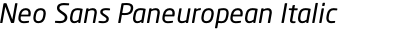 Neo Sans Paneuropean Italic
